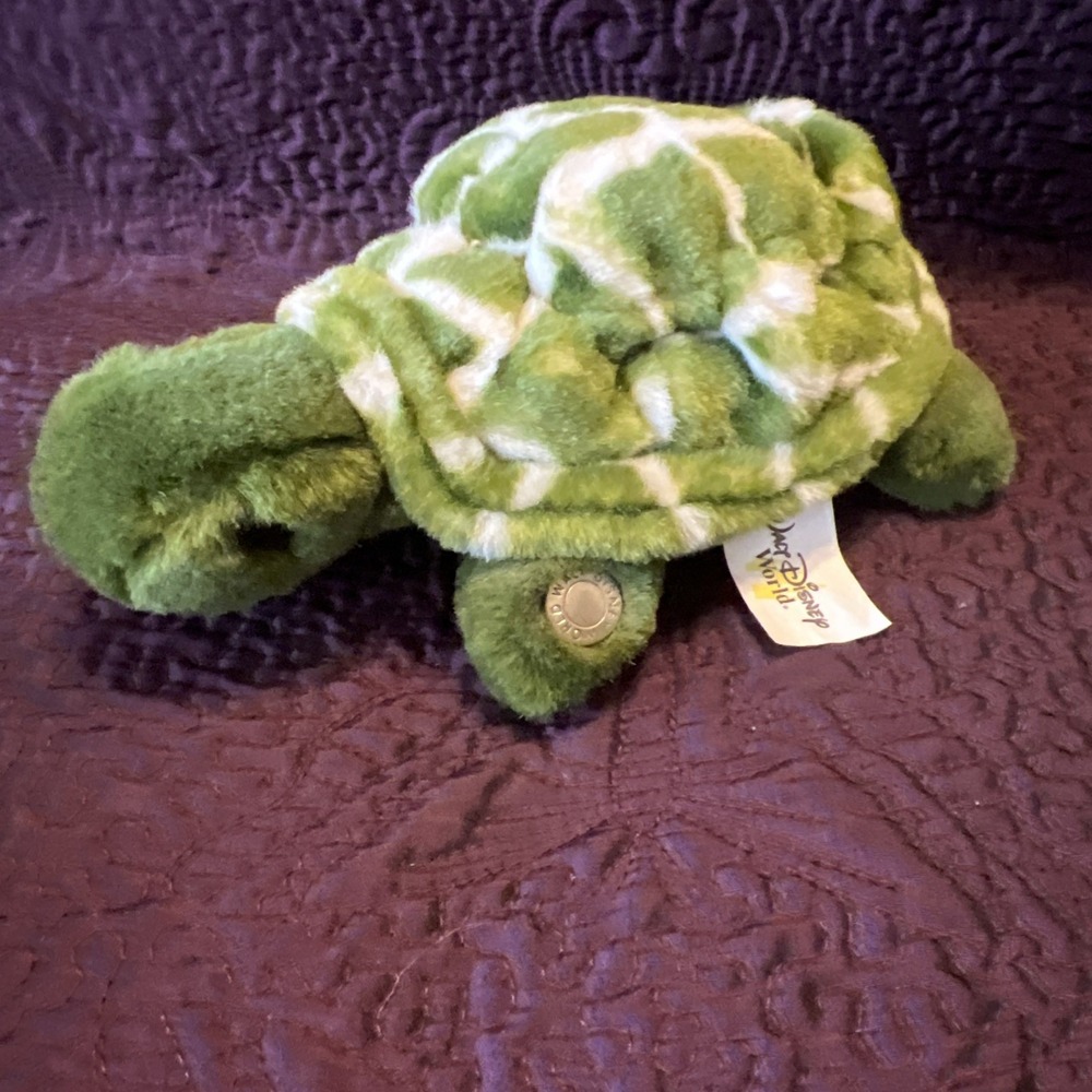 Vint. Walt Disney World Turtle Plush Living Seas Stuffed‎ Animal Epcot 8" Green